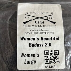 Grunt Style Women's Beautiful Badass 2.0 Tee - Gray